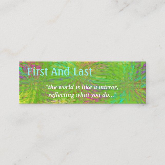Crystallised ~ template skinny mini business card (Front)