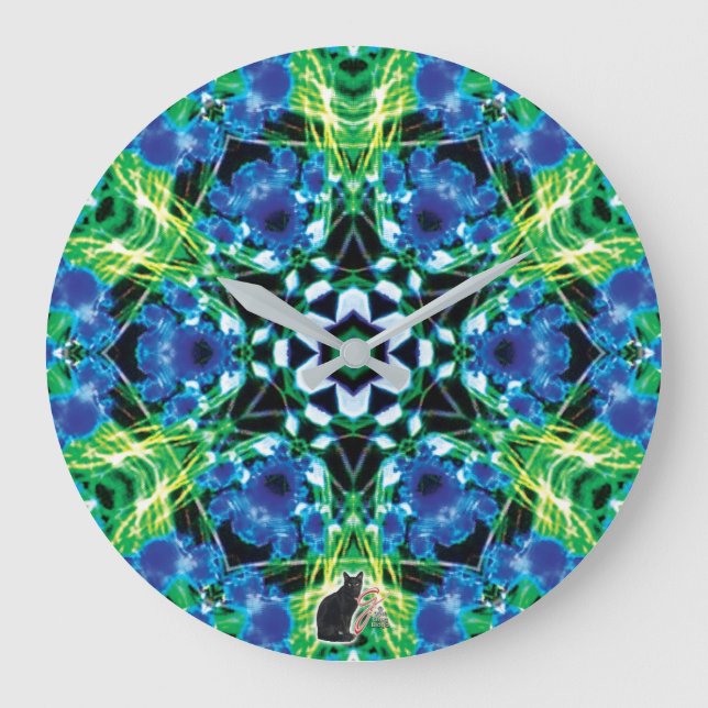 Crystalmarine Kaleidoscope Large Clock (Front)