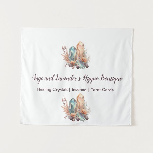 Crystals and Flowers  Tapestry (Front (Horizontal))