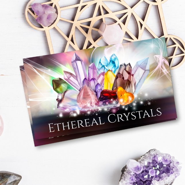 Crystals and Gemstones Energy Flow Business Card (Creator Uploaded)