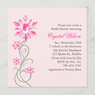 Crystal's Bridal Shower Invitation (pink)