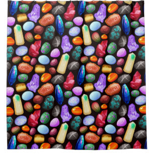 Crystals/Gemstones Shower Curtain