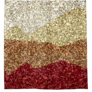 Crystals in Earthtones, Layers Shower Curtain