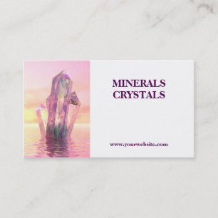 crystals minerals shop business card