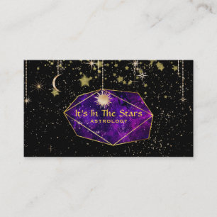 *~* Crystals Moon Stars Cosmos Astrology Business Card