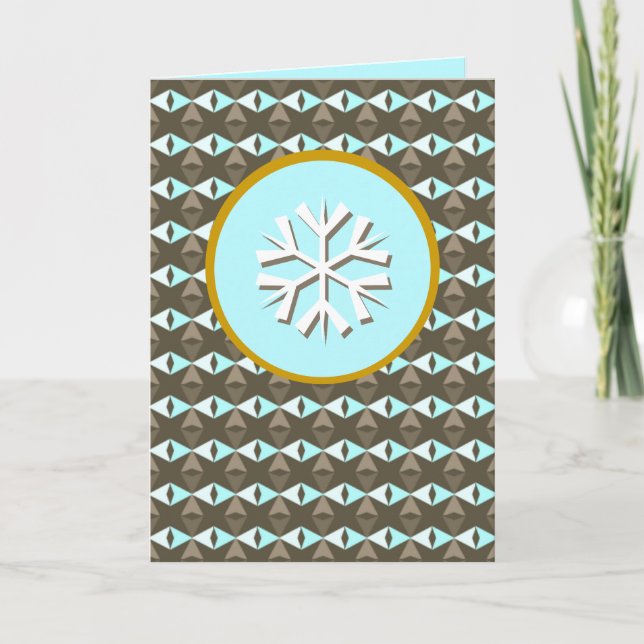 Crystals of Ice - Snowflake Holiday Card (Front)