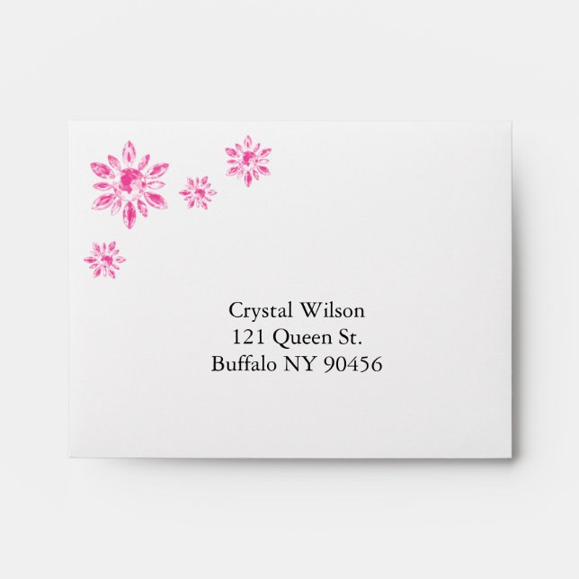 Crystal's Wedding RSVP Envelope (Front)