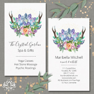 Crystals Yoga Energy Healer Psychic Reiki Spa Business Card