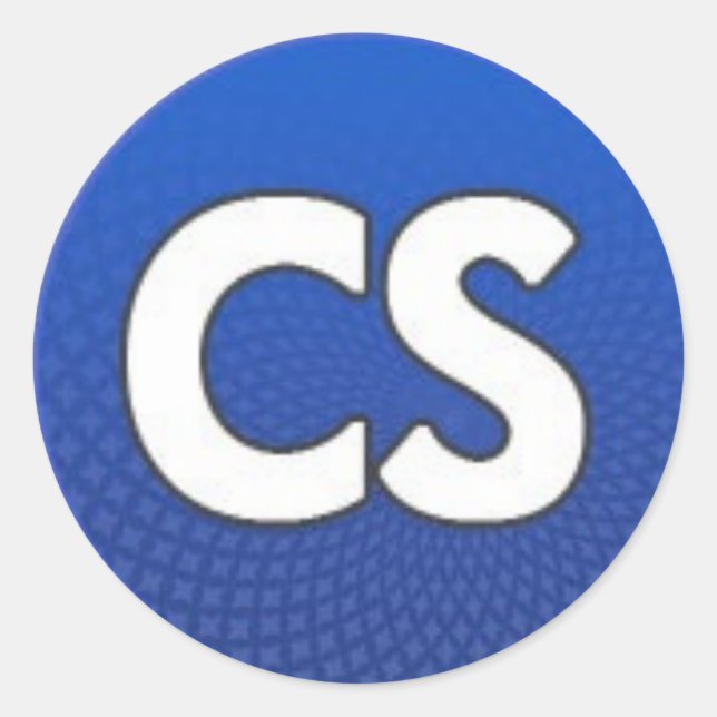 CS Blue Sphere Classic Round Sticker (Front)
