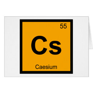 Cs - Caesium Chemistry Periodic Table Symbol