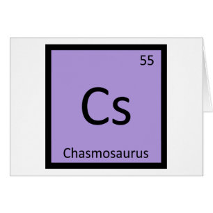 Cs - Chasmosaurus Dinosaur Chemistry Element