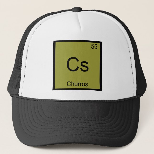 Cs - Churros Funny Chemistry Element Symbol Tee Trucker Hat (Front)