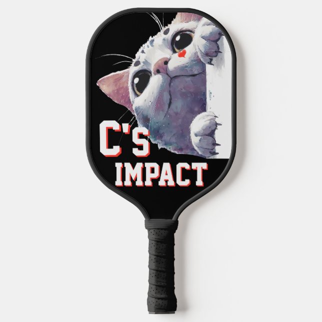 C's IMPACT Cute Cat  Pickleball Paddle (Front)
