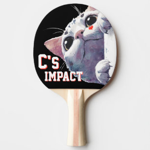 C's IMPACT Cute Cat Ping Pong Paddle