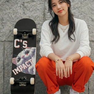 C's IMPACT Cute Cat  Skateboard