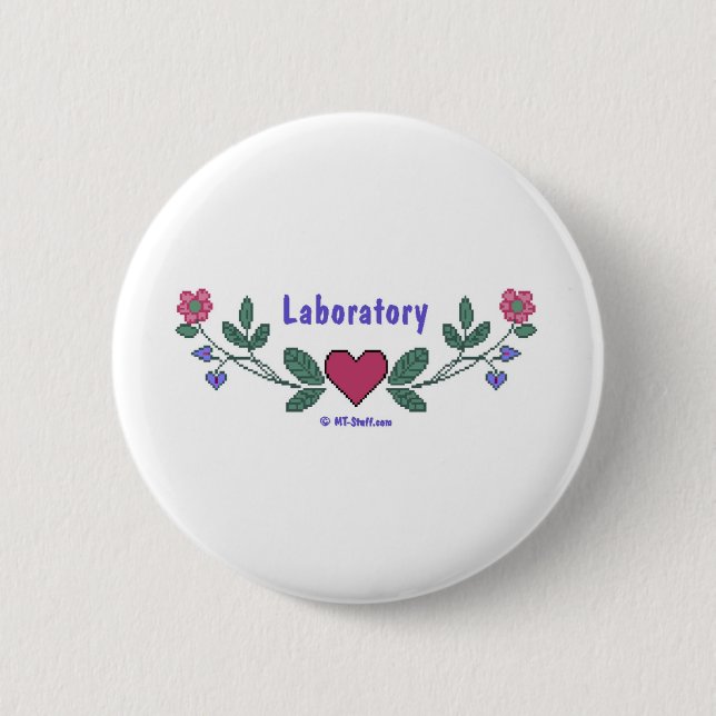 CS Laboratory 6 Cm Round Badge (Front)