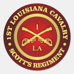 CSC -1st Louisiana Cavalry Classic Round Sticker