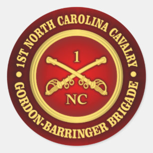 CSC -1st North Carolina Cavalry Classic Round Sticker