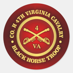 CSC -4th Virginia Cavalry (Black Horse Troop) Classic Round Sticker