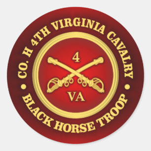 CSC -4th Virginia Cavalry (Black Horse Troop) Classic Round Sticker