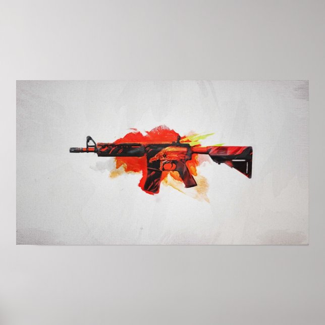 CSGO M4A4 Howl Painting Poster (Front)
