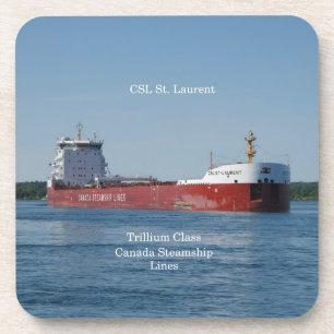 CSL St. Laurent set of 6 hard plastic coasters