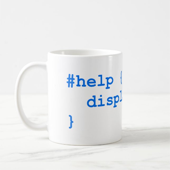 CSS no help Coffee Mug (Left)