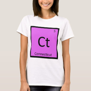 Ct - Connecticut State Chemistry Periodic Table T-Shirt