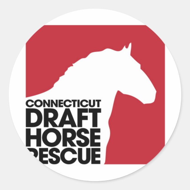 CT Draught Horse Rescue Classic Round Sticker (Front)