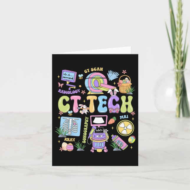 Ct Tech Happy Easter Day Hoppy Ct Scan Technologis Card (Front)