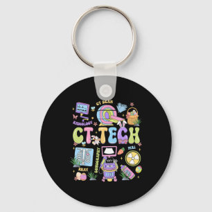 Ct Tech Happy Easter Day Hoppy Ct Scan Technologis Key Ring