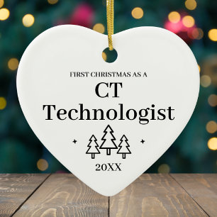 CT Technologist New Job Christmas Ceramic Ornament
