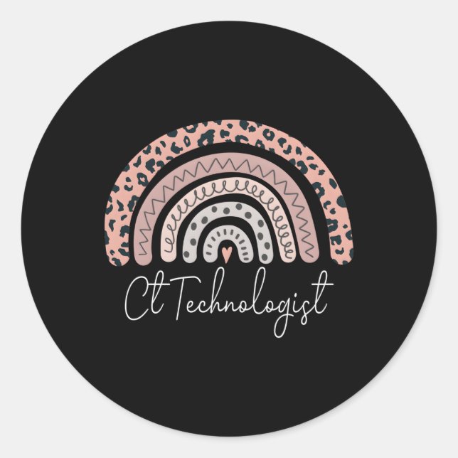 Ct Technologist Rainbow X-Ray Mri Tech Radiology T Classic Round Sticker (Front)