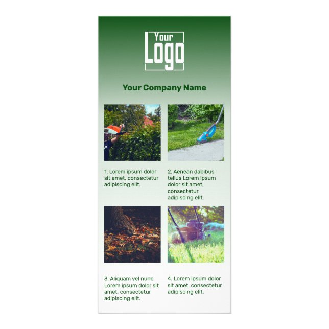 CTA Logo Lawn Care Services Information Green Rack Card (Front)