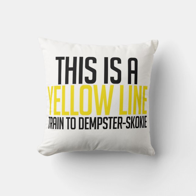 CTA Yellow Line Pillow (Front)