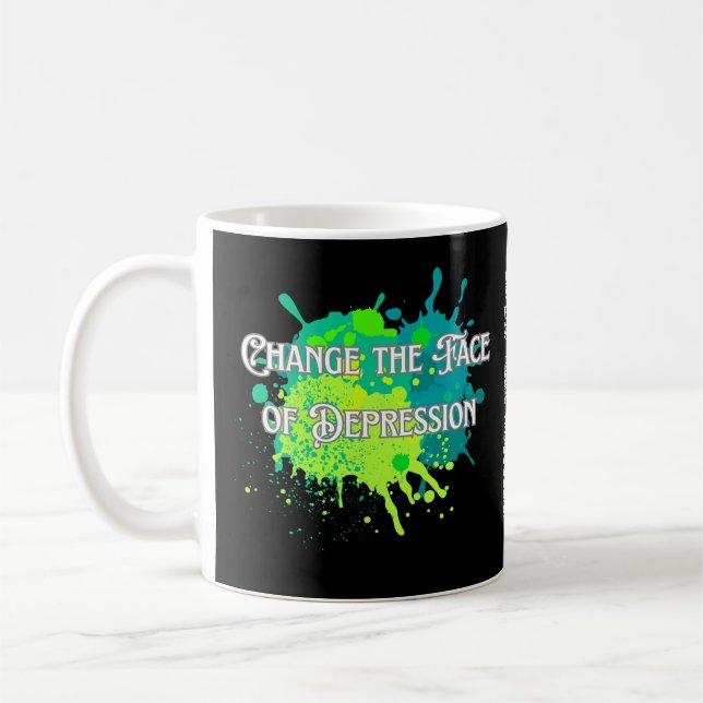 CTFOD Splash Mug – Black with Blue & Green Paint (Left)