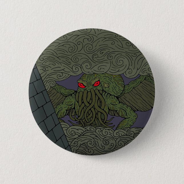 Cthulhu 6 Cm Round Badge (Front)