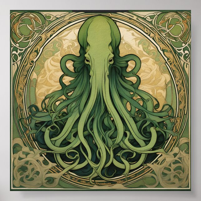 Cthulhu Art Nouveau Poster (Front)