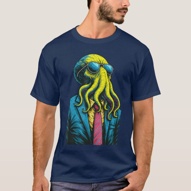 Cthulhu Business Suit Lovecraftian Cosmic Horror S T-Shirt (Front)
