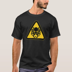 Cthulhu Caution Kraken Released Warning Symbol T-Shirt