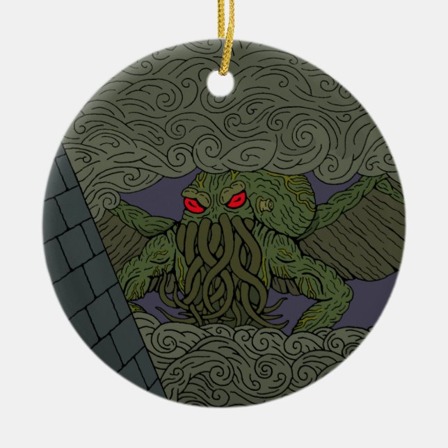Cthulhu Ceramic Ornament (Front)