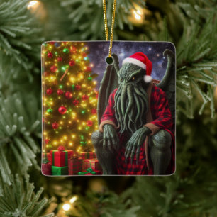 Cthulhu Christmas Creepmas Merry Cthulhumas Ceramic Ornament