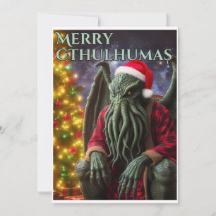 Cthulhu Christmas Creepmas Merry Cthulhumas Holiday Card