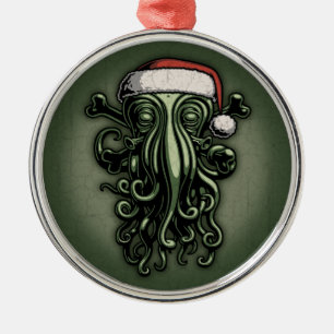 Cthulhu Claus Metal Tree Decoration