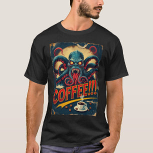 Cthulhu Coffee Shirt   Kraken Sea Monster Tee