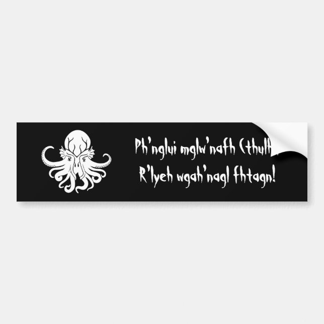 Cthulhu Fhtagn Bumper Sticker (Front)