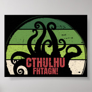 Cthulhu Fhtagn Vintage Poster