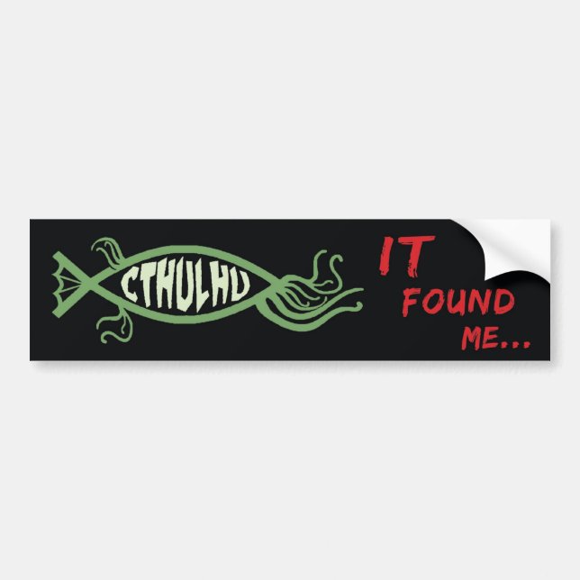 Cthulhu Fish Bumper Sticker - Lovecraft (Front)
