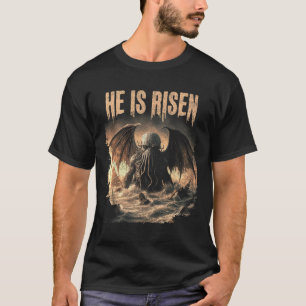 Cthulhu, He Is Risen, Vintage Easter Horror Cthulh T-Shirt