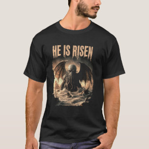 Cthulhu, He Is Risen, Vintage Easter Horror Cthulh T-Shirt